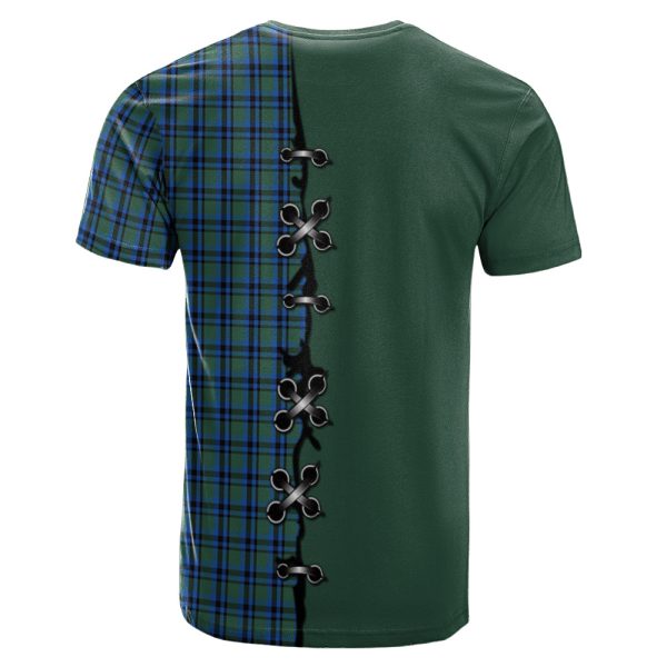 Falconer Tartan T-shirt - Lion Rampant And Celtic Thistle Style Cheap - Image 2