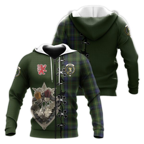 Stewart Hunting Tartan Hoodie - Lion Rampant And Celtic Thistle Style Online