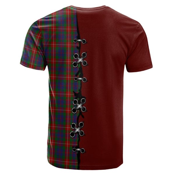 Fraser of Lovat Tartan T-shirt - Lion Rampant And Celtic Thistle Style Online Sale - Image 2
