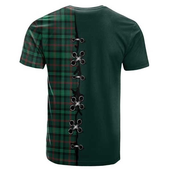 Ross Hunting Modern Tartan T-shirt - Lion Rampant And Celtic Thistle Style Online - Image 2