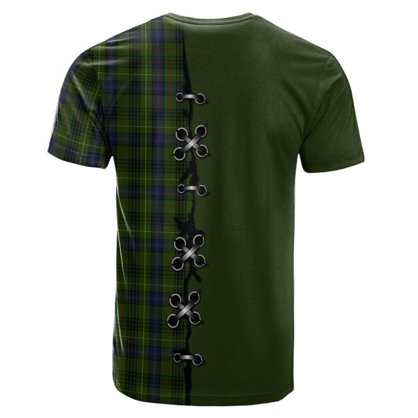 Stewart Hunting Tartan T-shirt - Lion Rampant And Celtic Thistle Style Cheap - Image 2