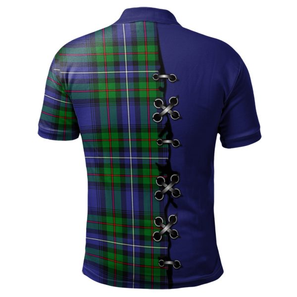 Donnachaidh Tartan Polo Shirt - Lion Rampant And Celtic Thistle Style For Discount - Image 2