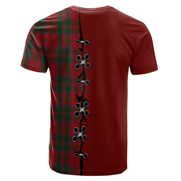 Dundas Red Tartan T-shirt - Lion Rampant And Celtic Thistle Style Online - Image 2
