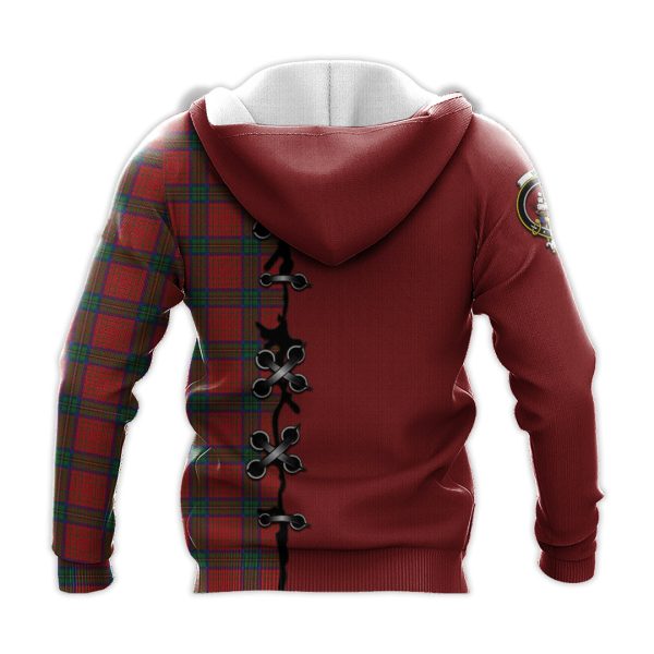 Wood Dress Tartan Hoodie - Lion Rampant And Celtic Thistle Style Online - Image 3