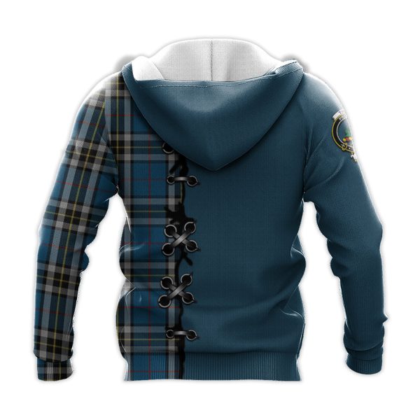 Thomson Dress Blue Tartan Hoodie - Lion Rampant And Celtic Thistle Style Online Sale - Image 3