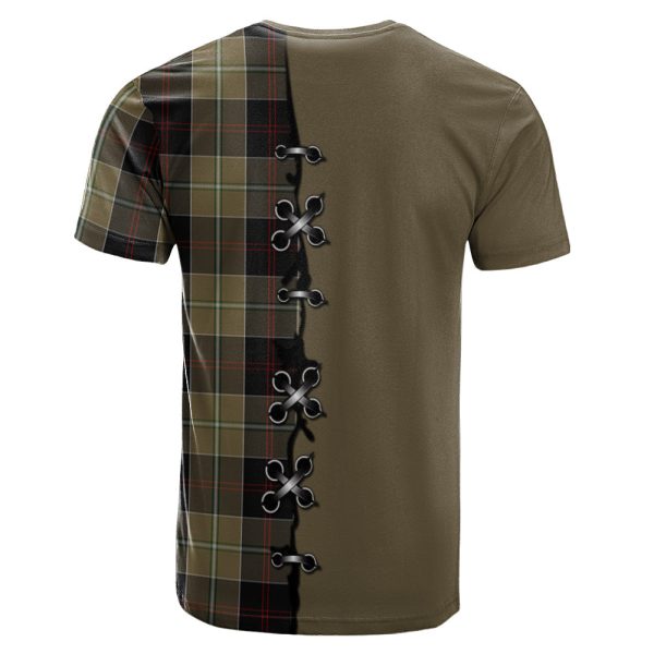 Dunlop Hunting Tartan T-shirt - Lion Rampant And Celtic Thistle Style Online - Image 2