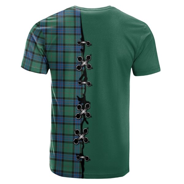 Sinclair Hunting Ancient Tartan T-shirt - Lion Rampant And Celtic Thistle Style Supply - Image 2