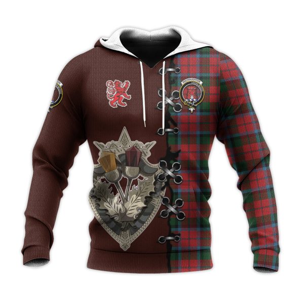 MacNaughton Tartan Hoodie - Lion Rampant And Celtic Thistle Style Sale - Image 2