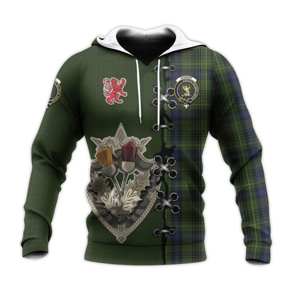 Stewart Hunting Tartan Hoodie - Lion Rampant And Celtic Thistle Style Online - Image 2