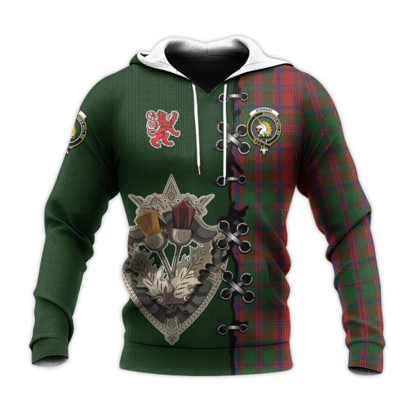 Stewart of Appin Tartan Hoodie - Lion Rampant And Celtic Thistle Style Discount - Image 2
