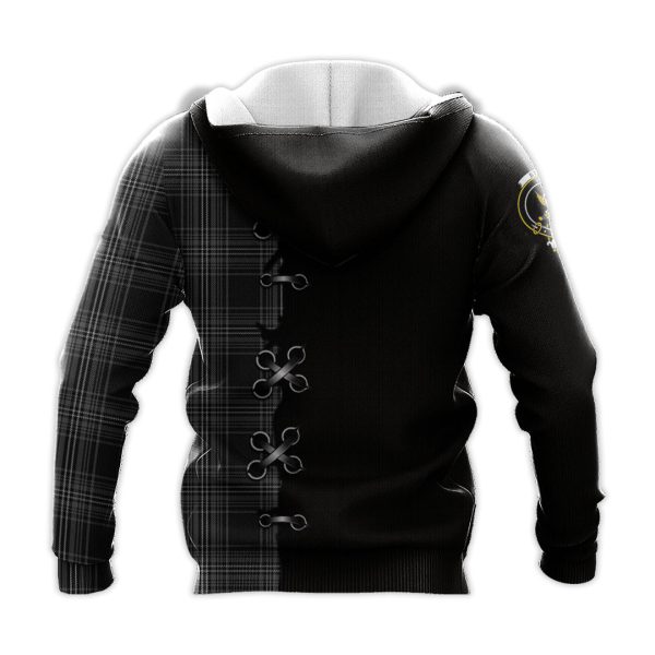 Stewart Mourning Tartan Hoodie - Lion Rampant And Celtic Thistle Style Supply - Image 3