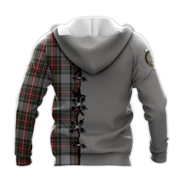 Stewart Dress Tartan Hoodie - Lion Rampant And Celtic Thistle Style Hot on Sale - Image 3