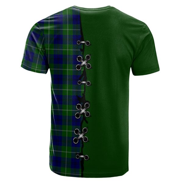 Oliphant Modern Tartan T-shirt - Lion Rampant And Celtic Thistle Style Fashion - Image 2