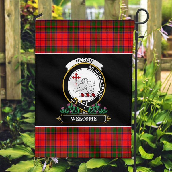 Heron Tartan Crest Garden Flag - Welcome Style For Cheap