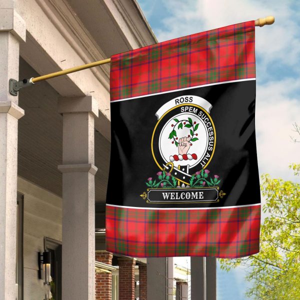 Ross Modern Tartan Crest Garden Flag - Welcome Style Cheap - Image 2