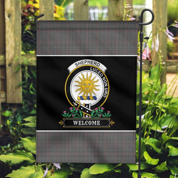 Shepherd Tartan Crest Garden Flag - Welcome Style Hot on Sale