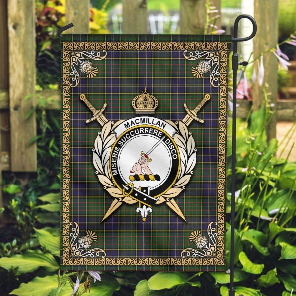 MacMillan Hunting Modern Tartan Crest Garden Flag - Celtic Thistle Style Online - Image 2