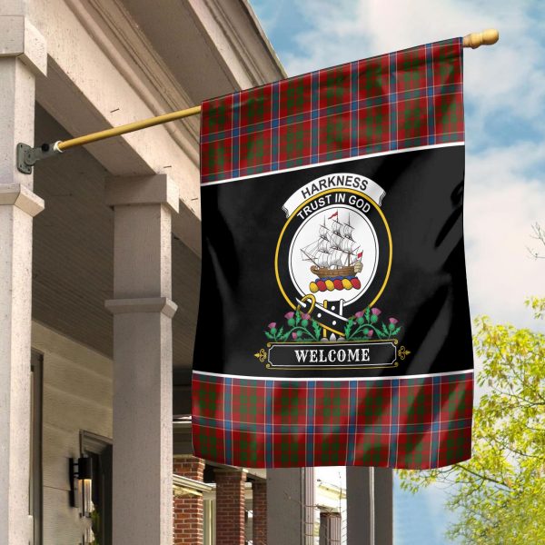 Harkness Dress Tartan Crest Garden Flag - Welcome Style Online - Image 2