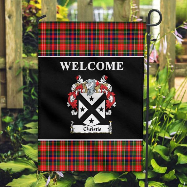 Christie Tartan Crest Black Garden Flag Online Hot Sale