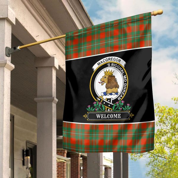 MacGregor Ancient Tartan Crest Garden Flag - Welcome Style Supply - Image 2