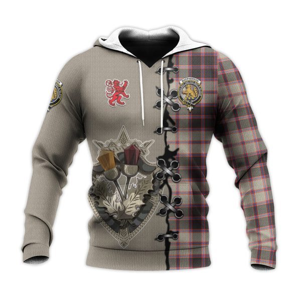 MacPherson Hunting Ancient Tartan Hoodie - Lion Rampant And Celtic Thistle Style Sale - Image 2
