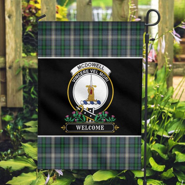 McDowell (MacDowell) Tartan Crest Garden Flag - Welcome Style Online Hot Sale