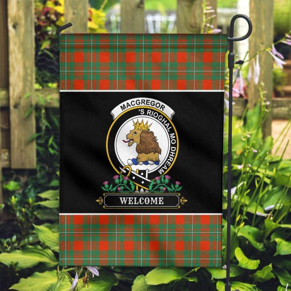 MacGregor Ancient Tartan Crest Garden Flag - Welcome Style Supply