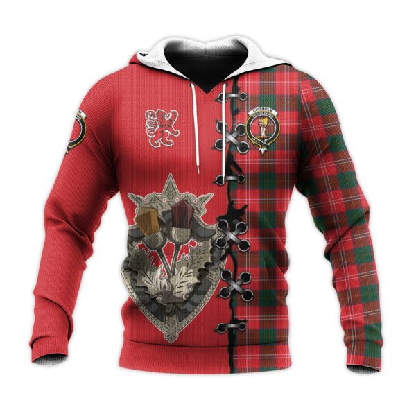 Chisholm Modern Tartan Hoodie - Lion Rampant And Celtic Thistle Style Online Sale - Image 2
