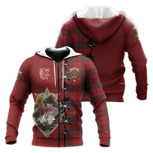 MacDonell of Keppoch Tartan Hoodie - Lion Rampant And Celtic Thistle Style For Discount