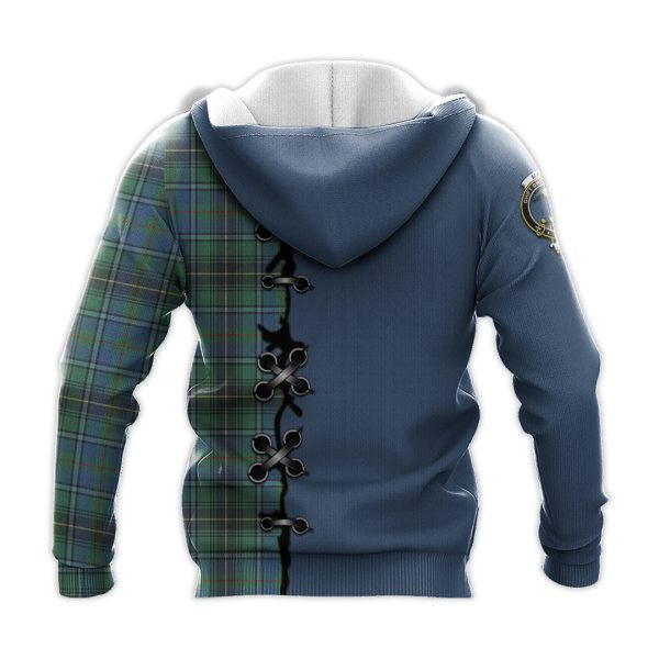 MacInnes Ancient Tartan Hoodie - Lion Rampant And Celtic Thistle Style For Cheap - Image 3
