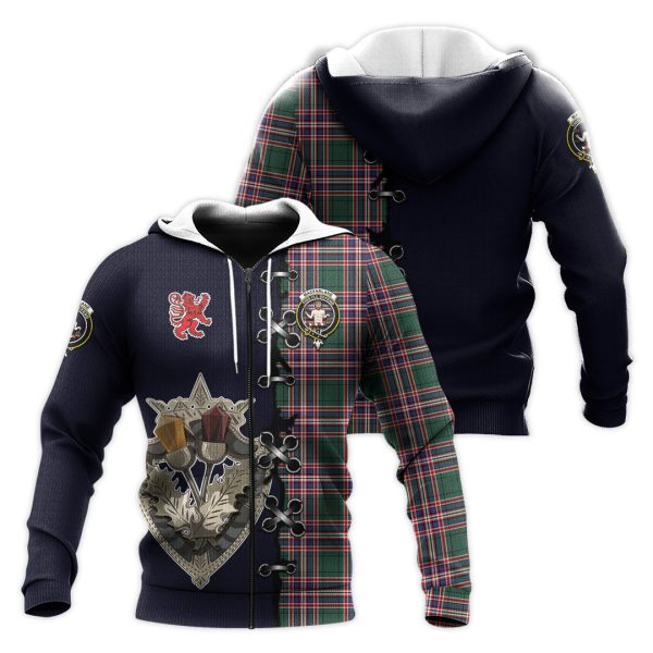 MacFarlane Hunting Modern Tartan Hoodie - Lion Rampant And Celtic Thistle Style Hot on Sale