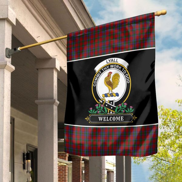 Lyall Tartan Crest Garden Flag - Welcome Style Fashion - Image 2