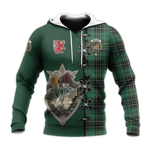 MacAlpin Ancient Tartan Hoodie - Lion Rampant And Celtic Thistle Style Online - Image 2