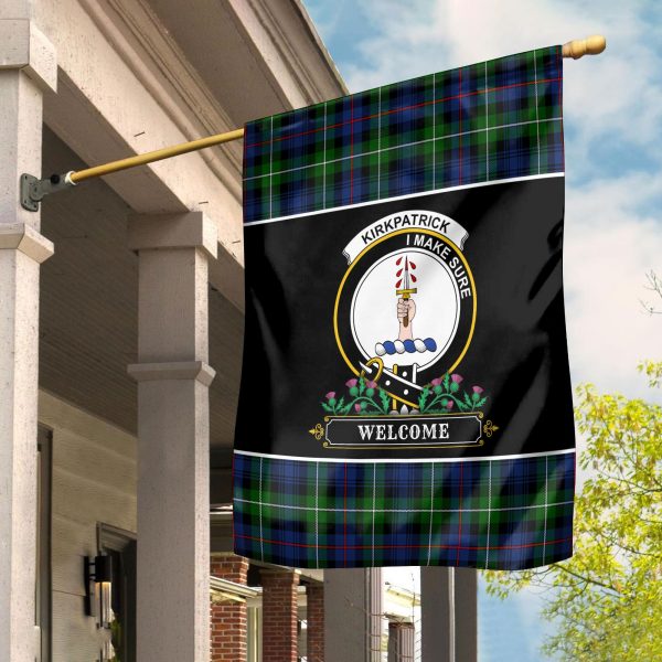 Kirkpatrick Tartan Crest Garden Flag - Welcome Style For Sale - Image 2