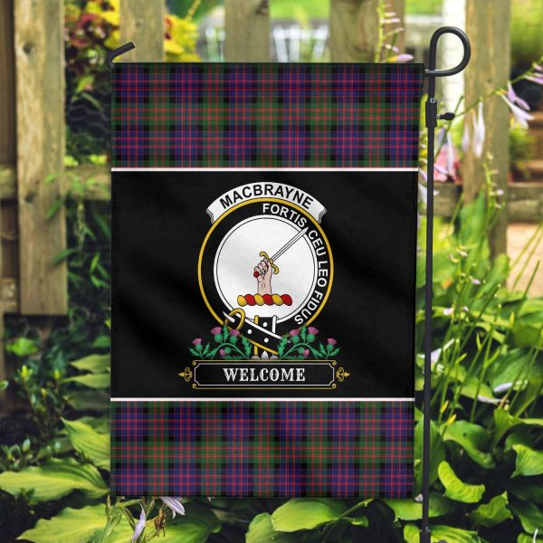 MacBrayne Tartan Crest Garden Flag - Welcome Style For Sale