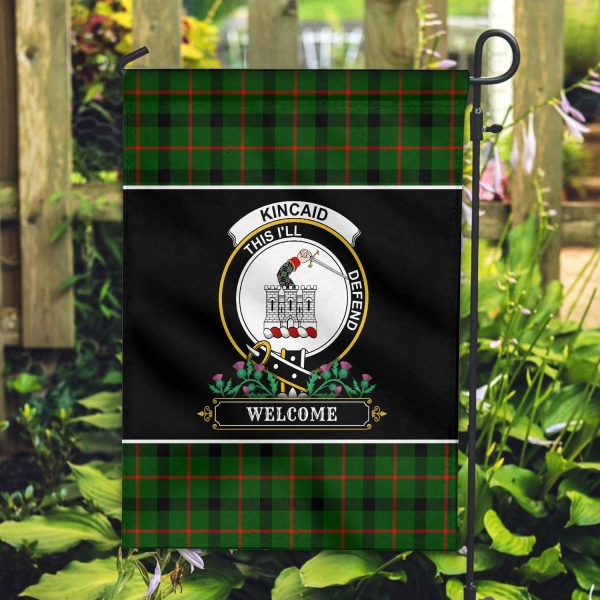 Kincaid Tartan Crest Garden Flag - Welcome Style For Discount