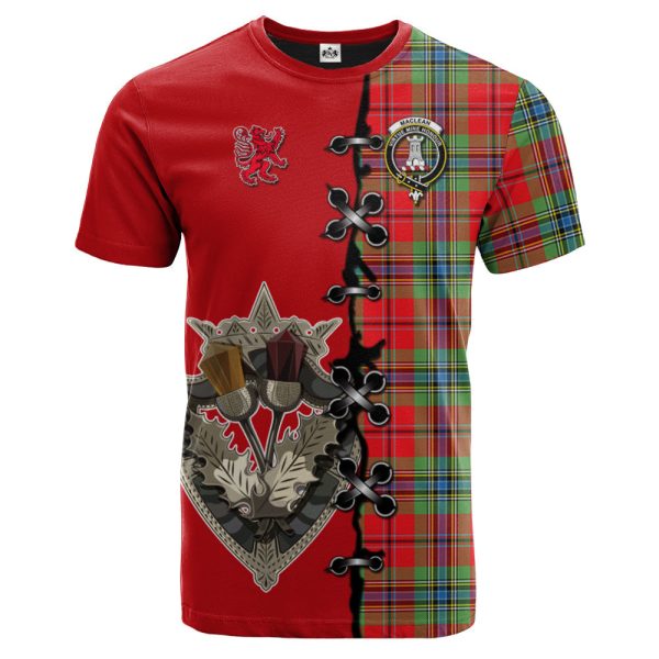 MacLean of Duart Modern Tartan T-shirt - Lion Rampant And Celtic Thistle Style Hot on Sale