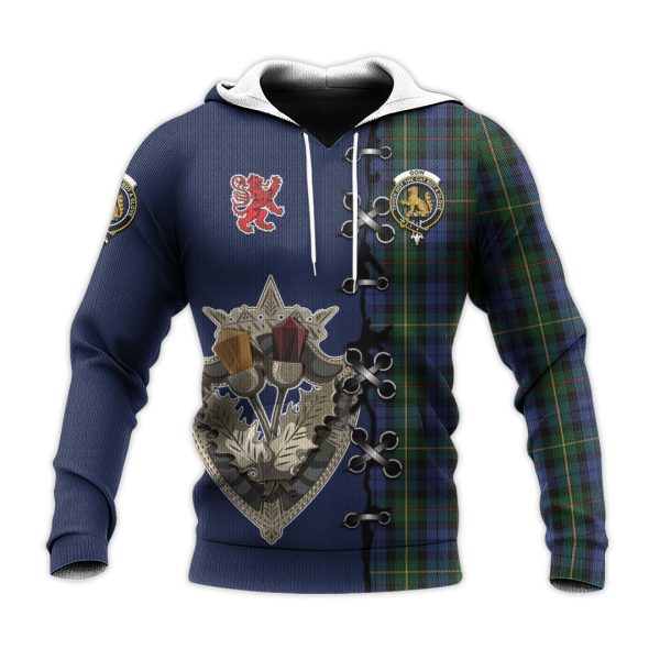 Gow Hunting Tartan Hoodie - Lion Rampant And Celtic Thistle Style Online Sale - Image 2