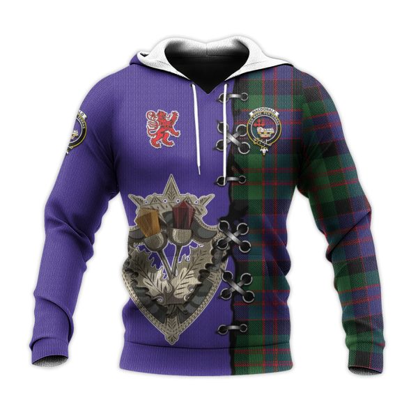 MacDonald Tartan Hoodie - Lion Rampant And Celtic Thistle Style Hot on Sale - Image 2