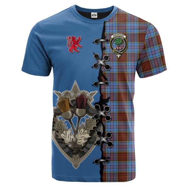 Anderson Modern Tartan T-shirt - Lion Rampant And Celtic Thistle Style Online