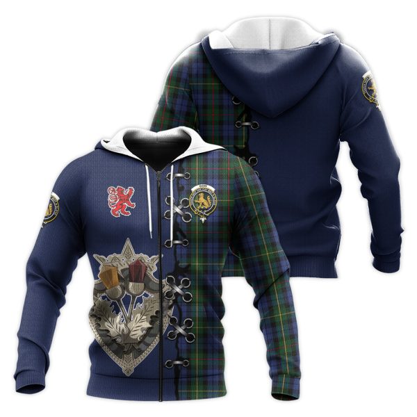 Gow Hunting Tartan Hoodie - Lion Rampant And Celtic Thistle Style Online Sale
