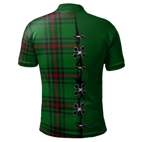 Kinnear Tartan Polo Shirt - Lion Rampant And Celtic Thistle Style Sale - Image 2