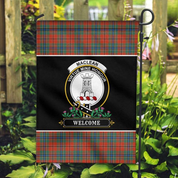 MacLean of Duart Ancient Tartan Crest Garden Flag - Welcome Style Online Hot Sale