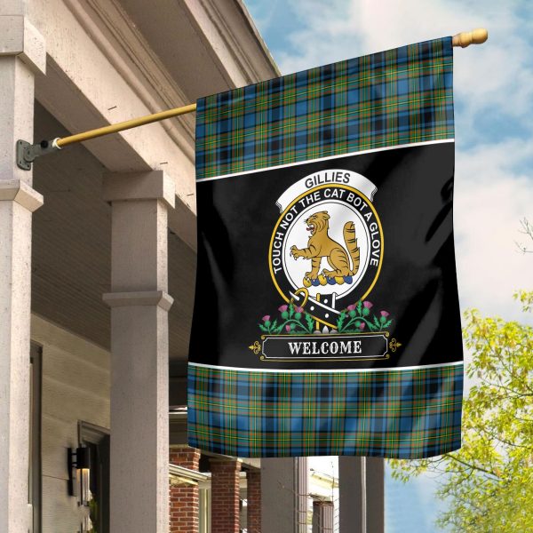 Gillies Ancient Tartan Crest Garden Flag - Welcome Style Discount - Image 2
