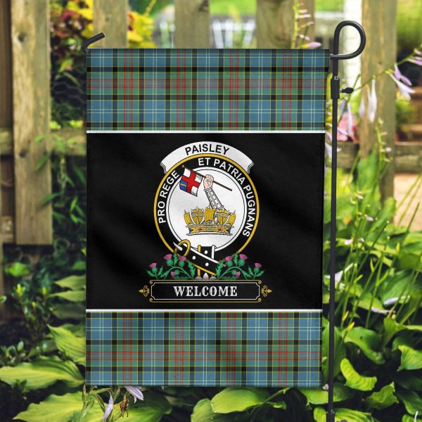 Paisley District Tartan Crest Garden Flag - Welcome Style For Discount