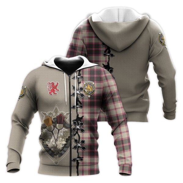MacPherson Hunting Ancient Tartan Hoodie - Lion Rampant And Celtic Thistle Style Sale