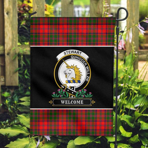 Stewart of Appin Modern Tartan Crest Garden Flag - Welcome Style Supply