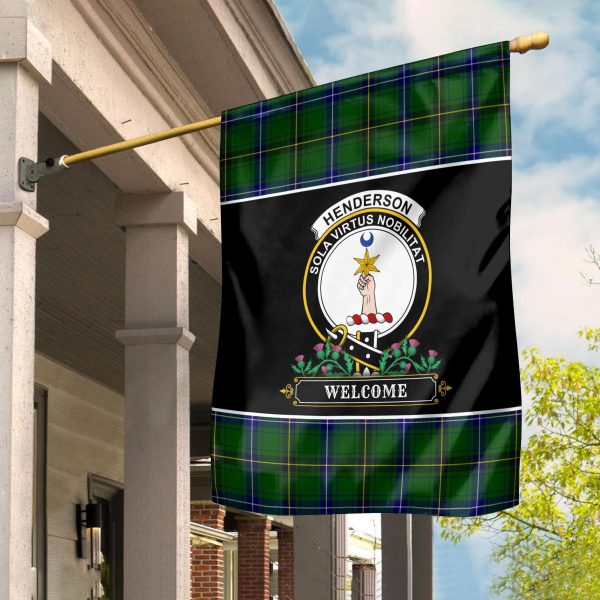 Henderson Modern Tartan Crest Garden Flag - Welcome Style Online Sale - Image 2