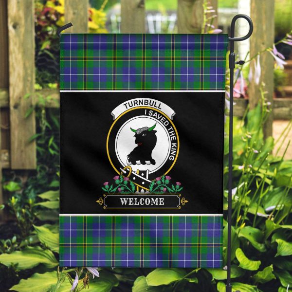 Turnbull Hunting Tartan Crest Garden Flag - Welcome Style Discount
