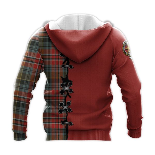 MacPherson Weathered Tartan Hoodie - Lion Rampant And Celtic Thistle Style Sale - Image 3